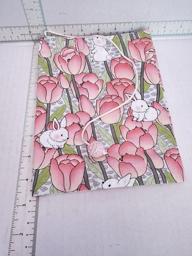 Handmade fabric book sleeve - handmade,