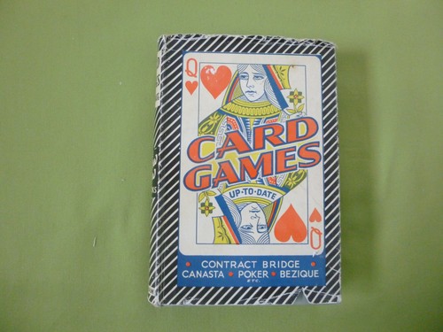 Old hardback card games book - card,